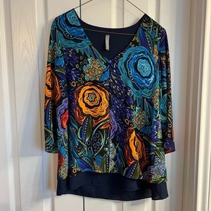 Last Tango XS multi-print blouse